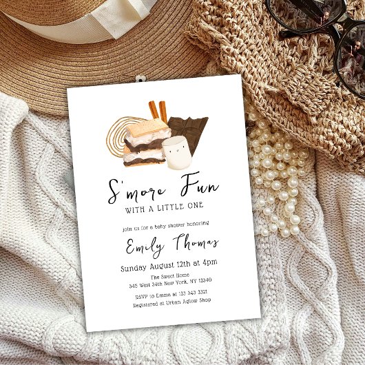 Invitation Le Baby shower de plaisirs Cute S'more