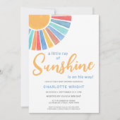 Invitation Le Baby shower de Ray Of Sunshine Boy (Devant)