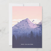 Invitation Le Baby shower de Sunset Forest Mountain (Dos)