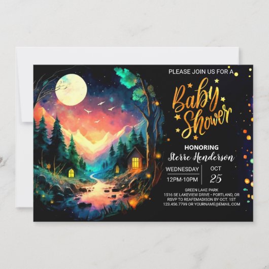 Invitation Le Baby shower de Timberland est à l'affût de l'av (Devant)