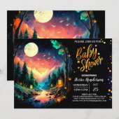 Invitation Le Baby shower de Timberland est à l'affût de l'av (Devant / Derrière)