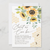 Invitation Le Baby shower de tournesol Can Bee (Devant)
