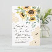 Invitation Le Baby shower de tournesol Can Bee (Debout devant)