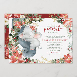 Invitation Le Baby shower de vacances des éléphants de Poinse