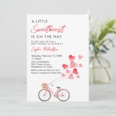 Invitation Le Baby shower de Valentine de Little Sweetheart (Debout devant)