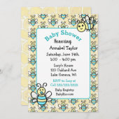 Invitation Le Baby shower de Whimsical Honey Bee Boy (Devant / Derrière)