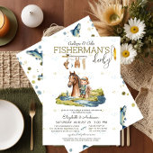 Invitation Le Baby shower Derby du pêcheur de chasse rustique