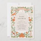 Invitation Le Baby shower des animaux de la forêt d'hiver (Devant)