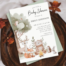 Le Baby shower des animaux des bois