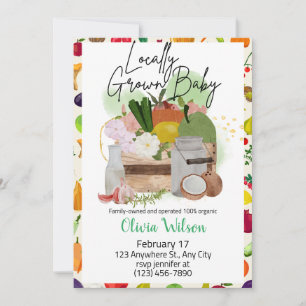 Invitation Le Baby shower des fermiers cultivés localement