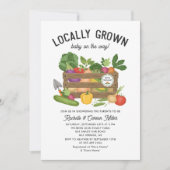 Invitation Le Baby shower des fermiers cultivés localement (Devant)