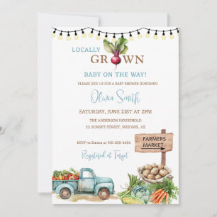 Invitation Le Baby shower des fermiers cultivés localement