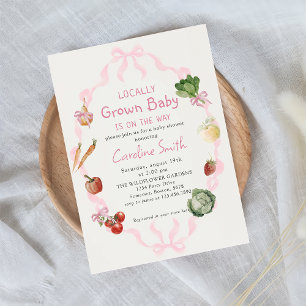 Invitation Le Baby shower des fermiers cultivés localement