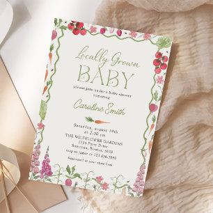 Invitation Le Baby shower des fermiers cultivés localement