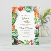 Invitation Le Baby shower des fermiers cultivés localement (Debout devant)