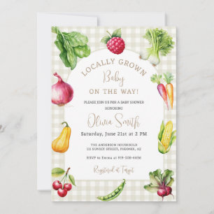 Invitation Le Baby shower des fermiers cultivés localement