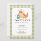Invitation Le Baby shower des fermiers cultivés localement (Devant)