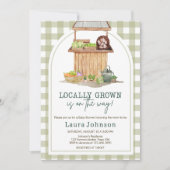 Invitation Le Baby shower des fermiers cultivés localement (Devant)