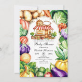 Invitation Le Baby shower des fermiers de Boho cultivé locale (Devant)