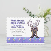 Invitation Le Baby shower des rennes (Debout devant)