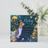 Invitation Le Baby shower des sirènes ethniques (Debout devant)