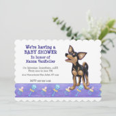 Invitation Le Baby shower du Chihuahua (Debout devant)