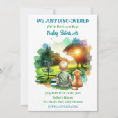 Invitation Le Baby shower du garçon de golf de Cute Disk (Devant)