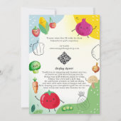 Invitation Le Baby shower Du Marché De Little Sprout Cultivé  (Dos)