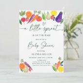 Invitation Le Baby shower du marché de Little Sprout Farmer (Debout devant)