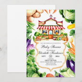 Invitation Le Baby shower du marché des petits agriculteurs (Devant / Derrière)