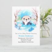 Invitation Le Baby shower Fleur sauvage Paradise Boy de Cute (Debout devant)