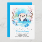 Invitation Le Baby shower Fleur sauvage Paradise Boy de Cute (Devant / Derrière)