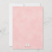 Invitation Le baby shower floral rougissent or rose (Dos)