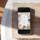 Invitation Le Baby shower forestier des animaux des bois