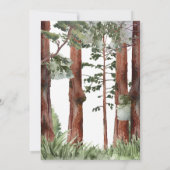 Invitation Le Baby shower forestier des animaux des bois (Dos)