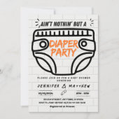 Invitation Le Baby shower Hip hop de la fête de la couche (Devant)