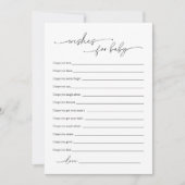 Invitation Le Baby shower Minimal Moderne Souhaite Pour La Ca (Devant)