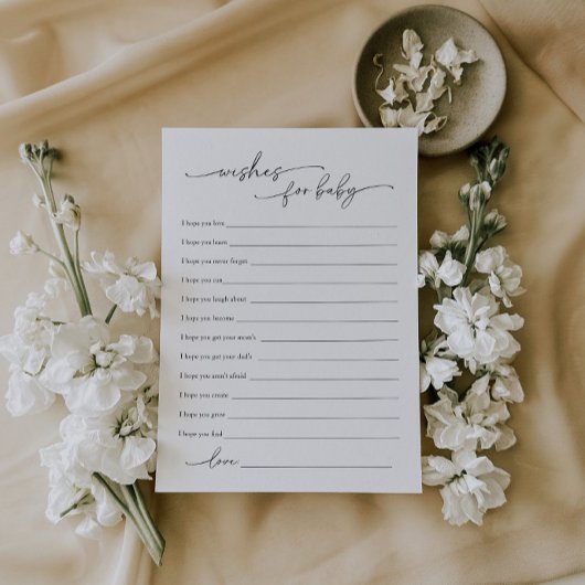 Invitation Le Baby shower Minimal Moderne Souhaite Pour La Ca