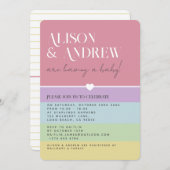 Invitation Le Baby shower moderne d'un couple neutre en arc-e (Devant / Derrière)