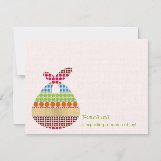 Invitation Le baby shower neutre Boho pointille le paquet (Devant)