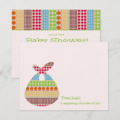 Invitation Le baby shower neutre Boho pointille le paquet (Devant / Derrière)