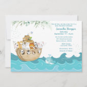Invitation Le Baby shower neutre de Noah's Ark (Devant)