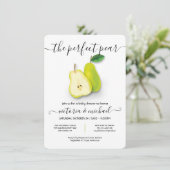 Invitation Le Baby shower Parfait Pour Les Poires (Debout devant)