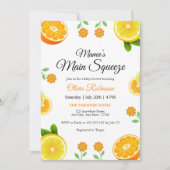 Invitation Le Baby shower principal d'agrumes orange de Mama (Devant)