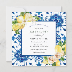 Invitation Le Baby shower principal de citron de Squeeze de m