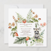 Invitation Le Baby shower Raccoon de la nature (Devant)