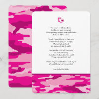 Le baby shower rose de Camo vous remercient de
