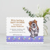 Invitation Le Baby shower Saint-Bernard (Debout devant)