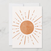 Invitation Le Baby shower Son Orange Sunshine (Dos)