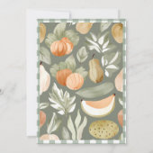 Invitation Le baby shower vert cultivé localement (Dos)